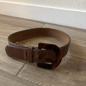 Vintage Jenny And The Boys Tan Genuine Leather Belt Tooled Size‎ Small 713